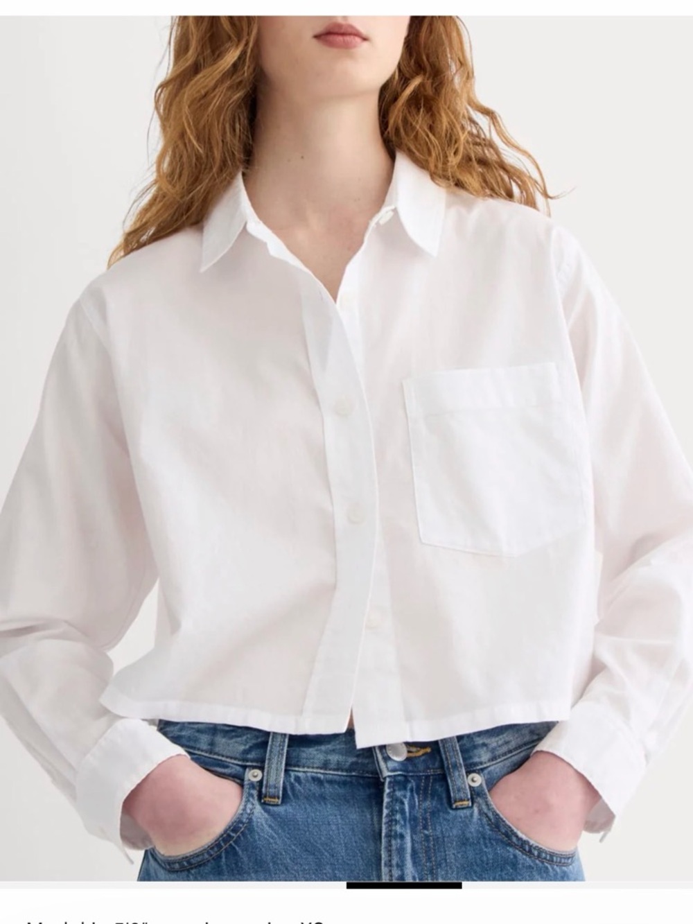 Everlane the Way Short Shirt in Cotton -  White Button down
